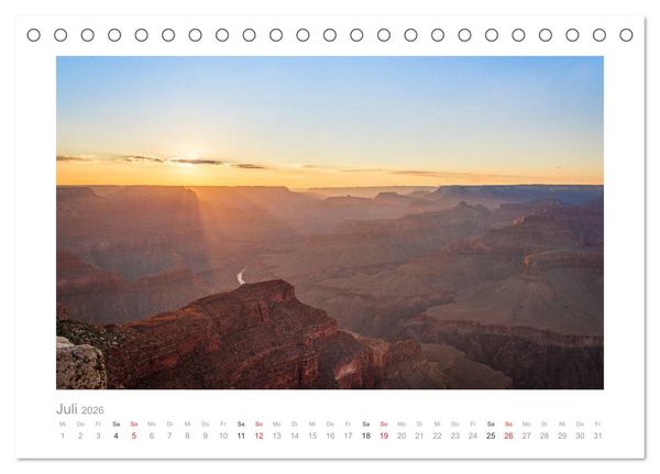 Produktbild: Wundersch&ouml;nes Amerika (Tischkalender 2026 DIN A5 quer), CALVENDO Monatskalender