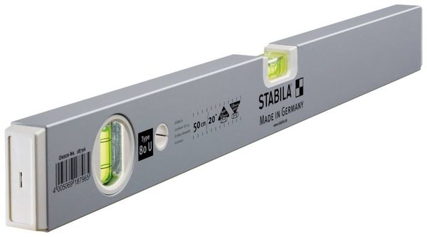 Produktbild: Stabila Type 80 U 18796 Wasserwaage 50cm 0.5 mm/m