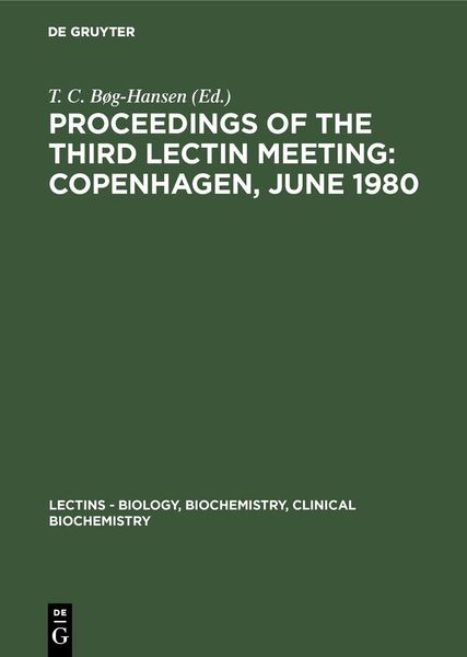 Produktbild: Proceedings of the Third Lectin Meeting: Copenhagen, June 1980