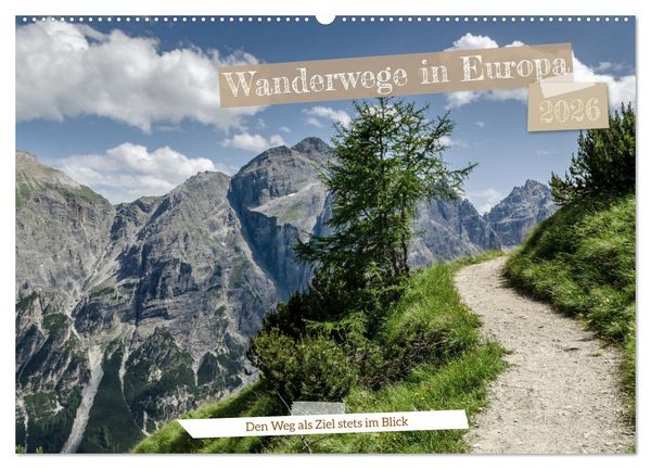 Produktbild: Wanderwege in Europa (Wandkalender 2026 DIN A2 quer), CALVENDO Monatskalender