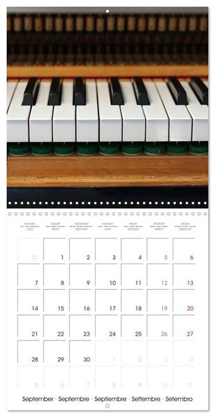 Produktbild: Moments de Piano (Calendrier mural carr&eacute; 2026 30x30 cm) Calendrier double avec une page pour vos prises de notes