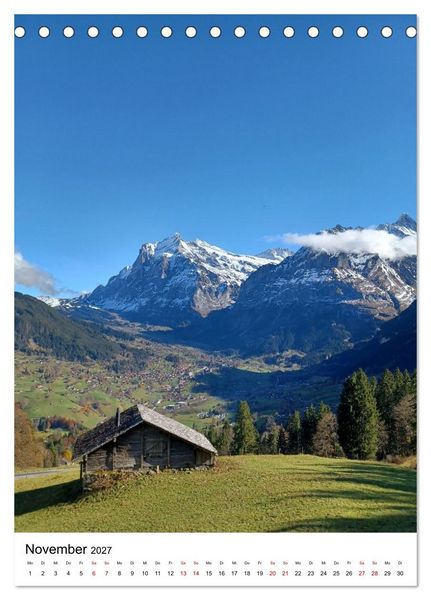 Produktbild: Traumhafte Bergwelt - Im Bann des Lichts (Tischkalender 2027 DIN A5 hoch), CALVENDO Monatskalender