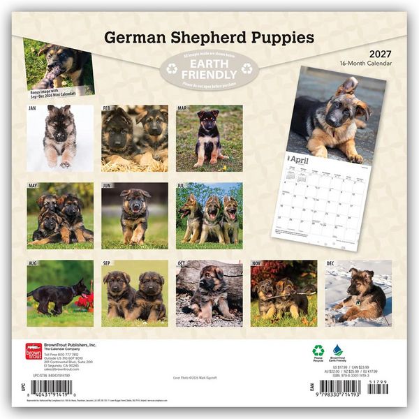 Produktbild: German Shepherd Puppies &ndash; Deutsche Sch&auml;ferhund Welpen 2027 &ndash; 16-Monatskalender