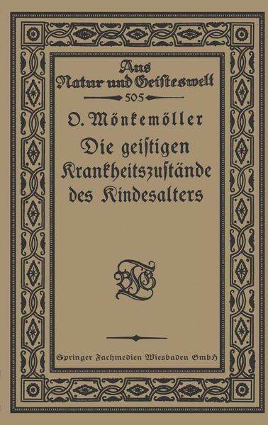 Produktbild: Die geistigen Krankheitszust&auml;nde des Kindesalters