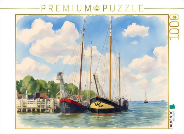 CALVENDO Puzzle Hafen Edam | 1000 Teile Lege-Größe 64x48cm Foto-Puzzle für glückliche Stunden