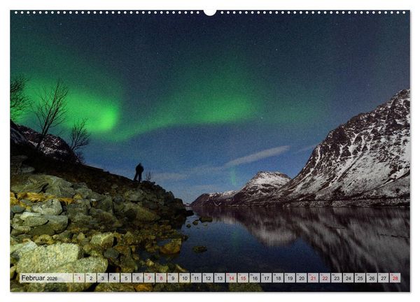 Produktbild: Aurora Borealis: Polarlichter in Norwegen (hochwertiger Premium Wandkalender 2026 DIN A2 quer), Kunstdruck in Hochglanz