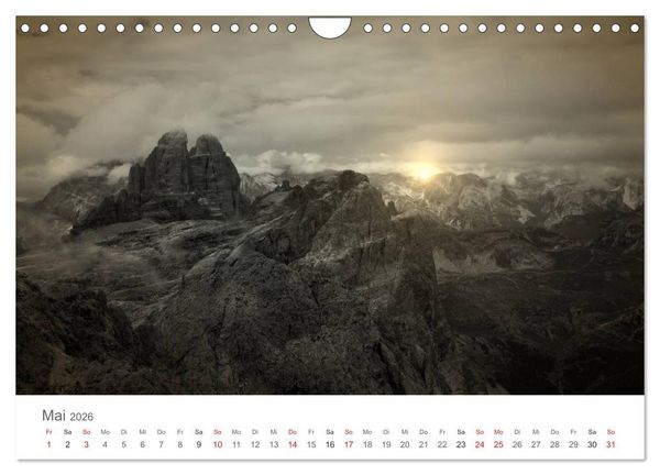 Produktbild: Drei Zinnen - S&uuml;dtirols Wahrzeichen (Wandkalender 2026 DIN A4 quer), CALVENDO Monatskalender