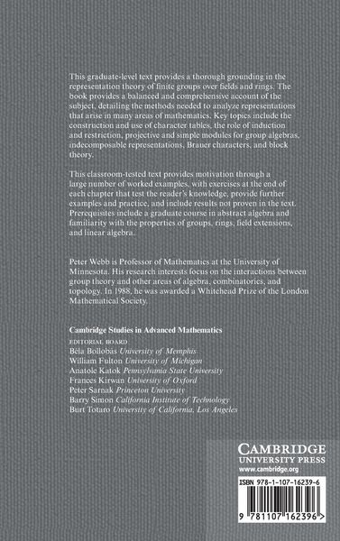 Produktbild: A Course in Finite Group Representation Theory