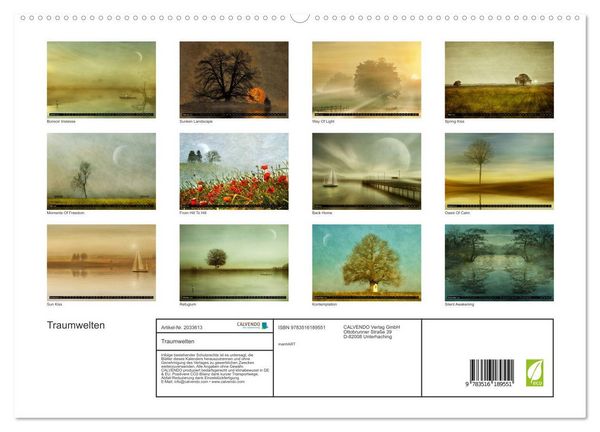 Produktbild: Traumwelten (hochwertiger Premium Wandkalender 2026 DIN A2 quer), Kunstdruck in Hochglanz