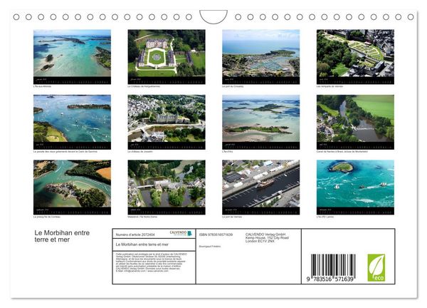 Produktbild: Le Morbihan entre terre et mer (Calendrier mural 2026 DIN A4 vertical), CALVENDO calendrier mensuel