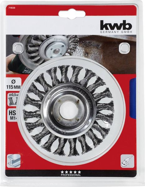 Produktbild: Kwb AGGRESSO-FLEX&reg; SCHEIBENBÜRSTE, STAHLDRAHT, GEZOPFT 719530 1St.