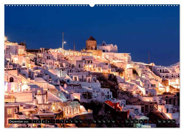 Produktbild: Santorini - Perle in der &Auml;gais (Wandkalender 2026 DIN A2 quer), CALVENDO Monatskalender