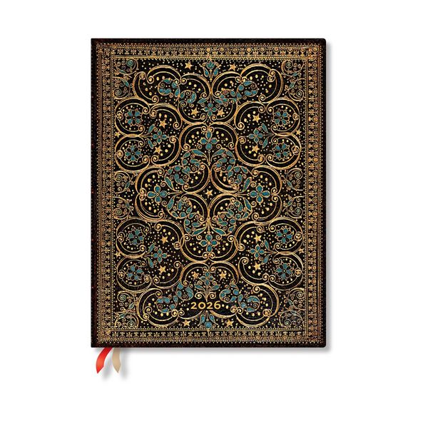 Produktbild: Paperblanks 2026 Restoration the Queen's Binding 12-Month Planner Flexis Ultra Day-At-A-Time Elastic Band 432 Pg 80 GSM