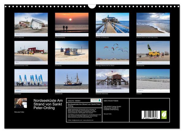 Produktbild: Nordseek&uuml;ste Am Strand von Sankt Peter-Ording (Wandkalender 2026 DIN A3 quer), CALVENDO Monatskalender