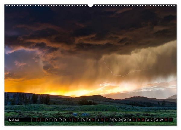 Produktbild: Yellowstone Nationalpark. Tanz auf dem Vulkan (Wandkalender 2026 DIN A2 quer), CALVENDO Monatskalender