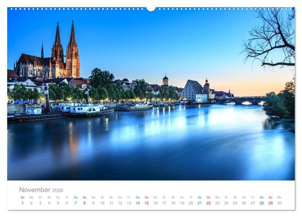 Produktbild: Regensburg - Welterbestadt an der Donau (hochwertiger Premium Wandkalender 2026 DIN A2 quer), Kunstdruck in Hochglanz