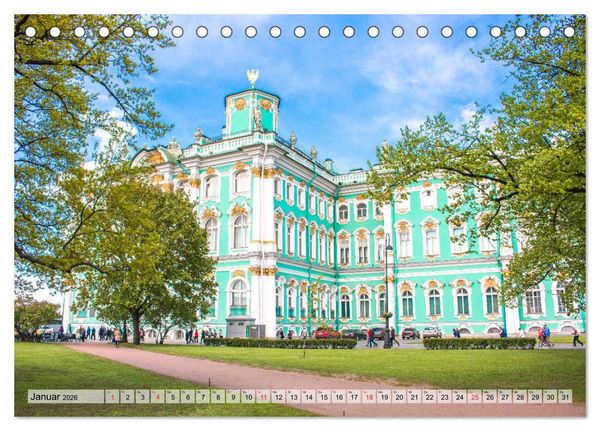 Produktbild: St. Petersburg - Prachtvolle Ostseemetropole (Tischkalender 2026 DIN A5 quer), CALVENDO Monatskalender