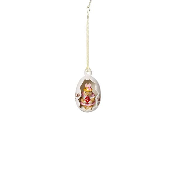 Produktbild: Villeroy & Boch Bunny Tales Ornament Ei, Anna, Bl&uuml;ten rosa
