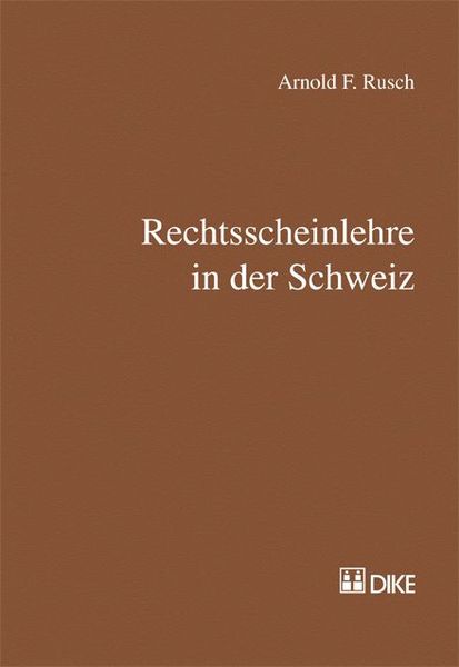 Produktbild: Rechtsscheinlehre in der Schweiz