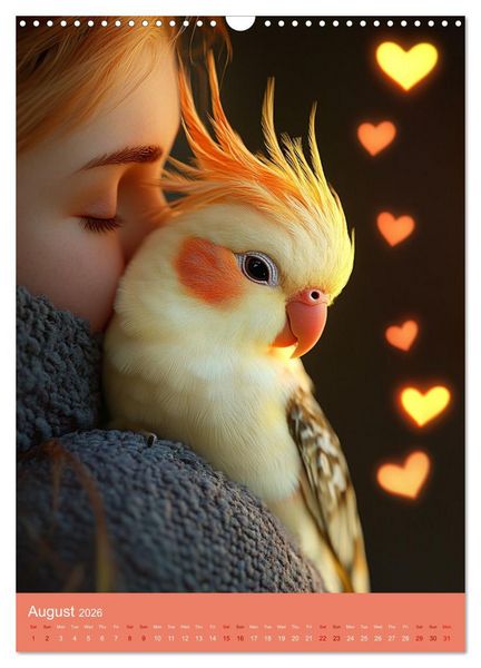 Produktbild: Cockatiel Chirpy Moments (Wall Calendar 2026 DIN A3 portrait), CALVENDO 12 Month Wall Calendar