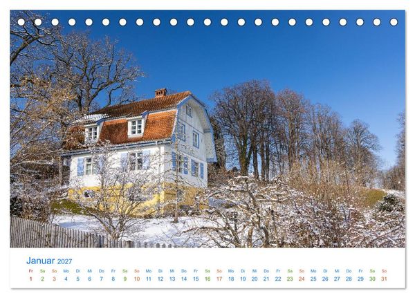 Produktbild: Im blauen Land am Alpenrand (Tischkalender 2027 DIN A5 quer), CALVENDO Monatskalender
