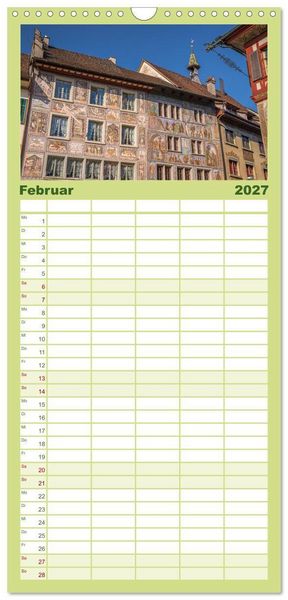 Produktbild: Familienplaner 2027 - Charmantes Stein am Rhein mit 5 Spalten (Wandkalender, 21 x 45 cm) CALVENDO