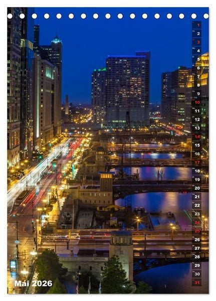Produktbild: CHICAGO Der Stadtkern (Tischkalender 2026 DIN A5 hoch), CALVENDO Monatskalender