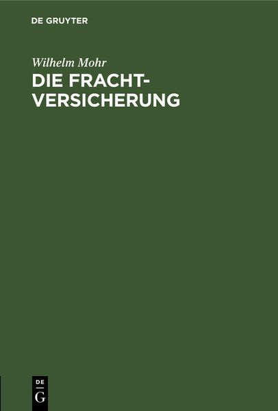 Produktbild: Die Frachtversicherung
