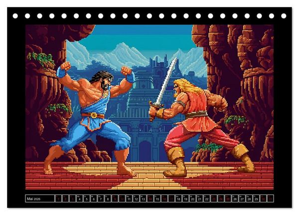 Produktbild: Pixel f&uuml;r Pixel bis Game over (Tischkalender 2026 DIN A5 quer), CALVENDO Monatskalender