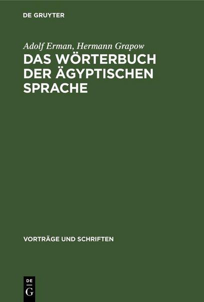 Produktbild: Das W&ouml;rterbuch der &auml;gyptischen Sprache
