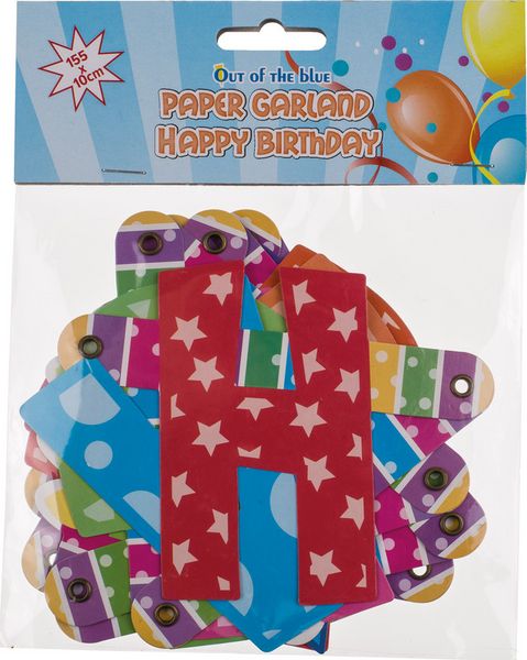 Produktbild: OUT OF THE BLUE Text-Girlande Happy Birthday Torte