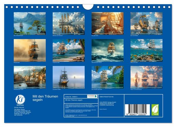 Produktbild: Mit den Tr&auml;umen segeln (Wandkalender 2026 DIN A4 quer), CALVENDO Monatskalender