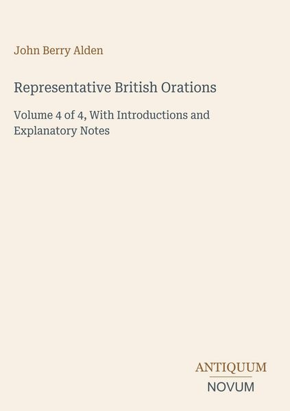 Produktbild: Representative British Orations