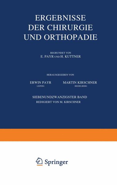 Produktbild: Ergebnisse der Chirurgie und Orthop&auml;die