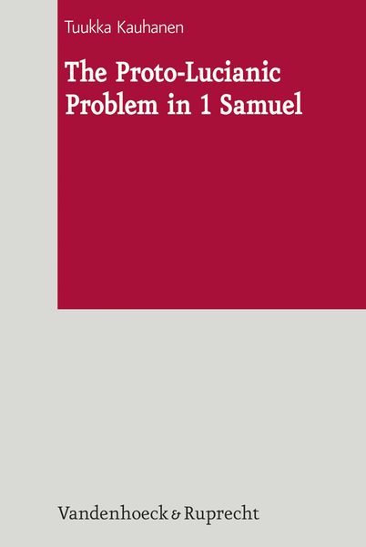 Produktbild: The Proto-Lucianic Problem in 1 Samuel