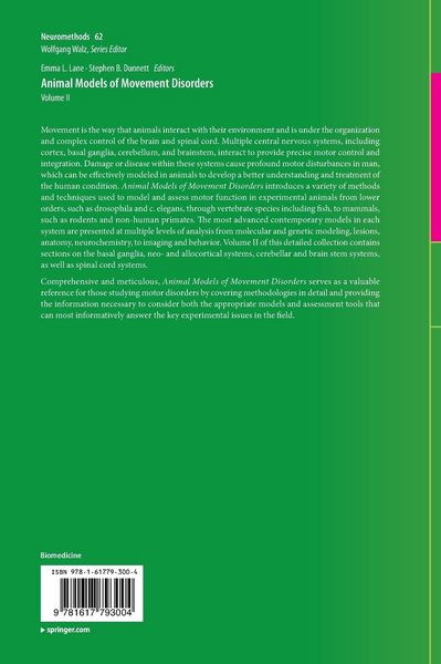 Produktbild: Animal Models of Movement Disorders
