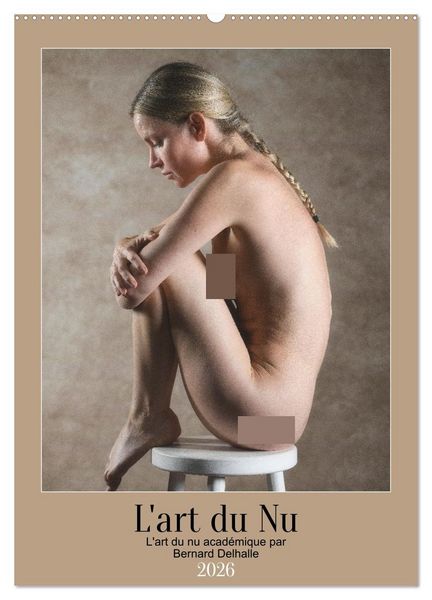 Produktbild: L'art du nu (Calendrier mural 2026 DIN A2 horizontal), CALVENDO calendrier mensuel