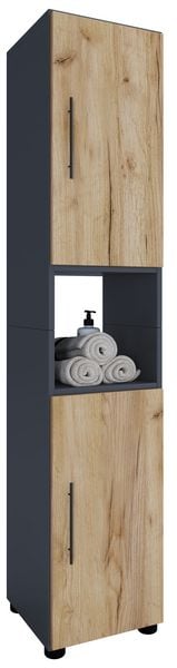 Produktbild: Holz Badm&ouml;bel Badschrank Hochschrank Flandu