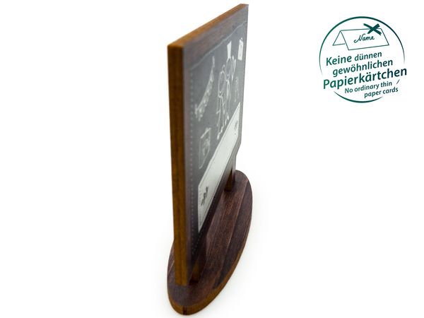 Produktbild: familiawedding 10 Tischkarten zur Hochzeit black doodle Tafel-Design
