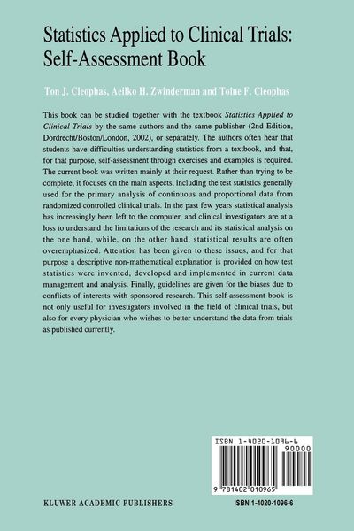 Produktbild: Statistics Applied to Clinical Trials