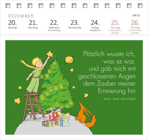Produktbild: Postkartenkalender Man sieht nur mit dem Herzen gut ... 2027
