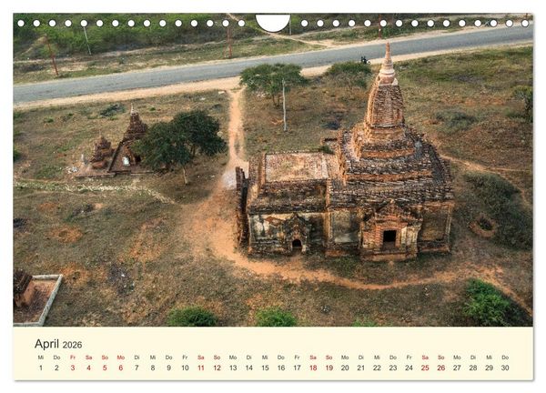 Produktbild: Bagan - Pagode im Wald (Wandkalender 2026 DIN A4 quer), CALVENDO Monatskalender