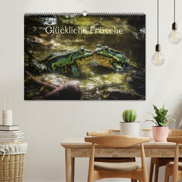 Produktbild: Gl&uuml;ckliche Fr&ouml;sche (Wandkalender 2026 DIN A2 quer), CALVENDO Monatskalender