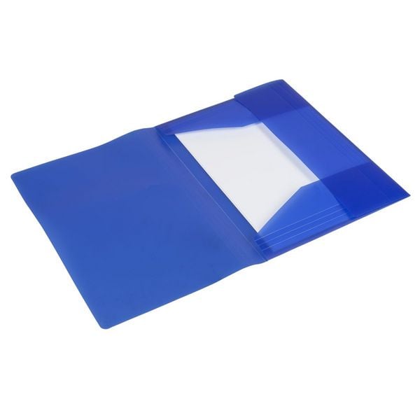 Produktbild: Idena Sammelmappe PP mit Gummizug transluzent blau DIN A4