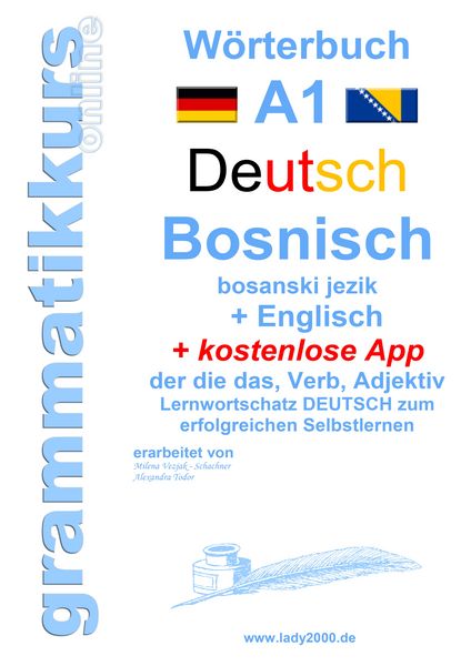 Produktbild: W&ouml;rterbuch Deutsch - Bosnisch - Englisch Niveau A1