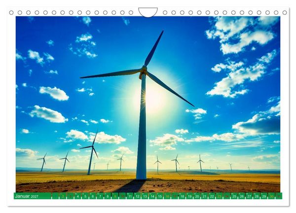Produktbild: Wind und Sonnenenergie (Wandkalender 2027 DIN A4 quer), CALVENDO Monatskalender