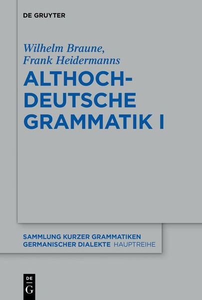 Produktbild: Althochdeutsche Grammatik I