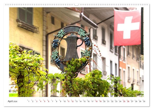 Produktbild: Malerisches Thun (hochwertiger Premium Wandkalender 2026 DIN A2 quer), Kunstdruck in Hochglanz