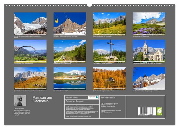 Produktbild: Ramsau am Dachstein (Wandkalender 2026 DIN A2 quer), CALVENDO Monatskalender