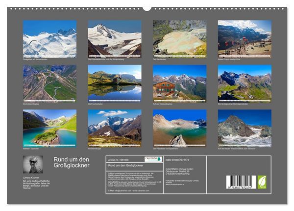 Produktbild: Rund um den Gro&szlig;glockner (hochwertiger Premium Wandkalender 2026 DIN A2 quer), Kunstdruck in Hochglanz